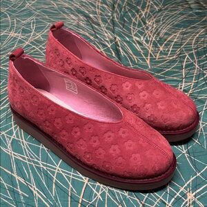 Gudrun Sjoden Pink Floral Flats